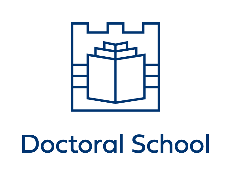 symetryczne logo Szkoły Doktorskiej do stosowania wraz z logo Politechniki Krakowskiej